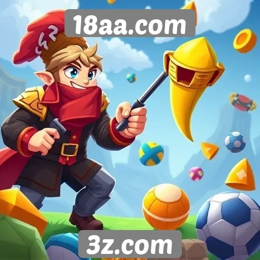 Variedade de jogos oferecidos em 18aa.com